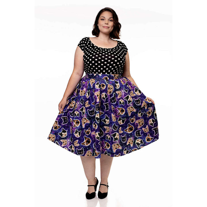 Boat Neck Top in Polka Dots