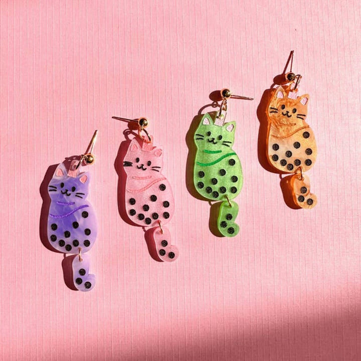 Boba Cat Dangles 1