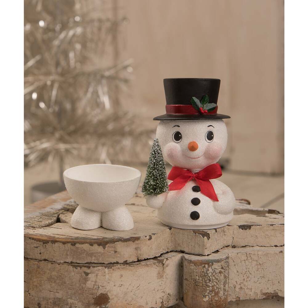 Bobblehead Snowman Container by Bethany Lowe Designs 1