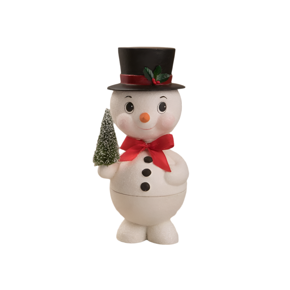 Bobblehead Snowman Container by Bethany Lowe Designs