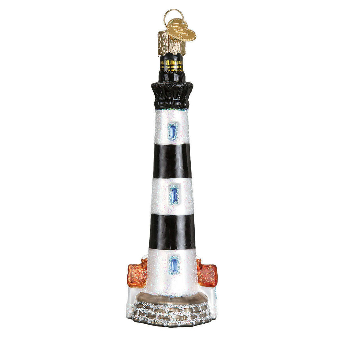 Old World Christmas Bodie Island Lighthouse Blown Glass Ornament