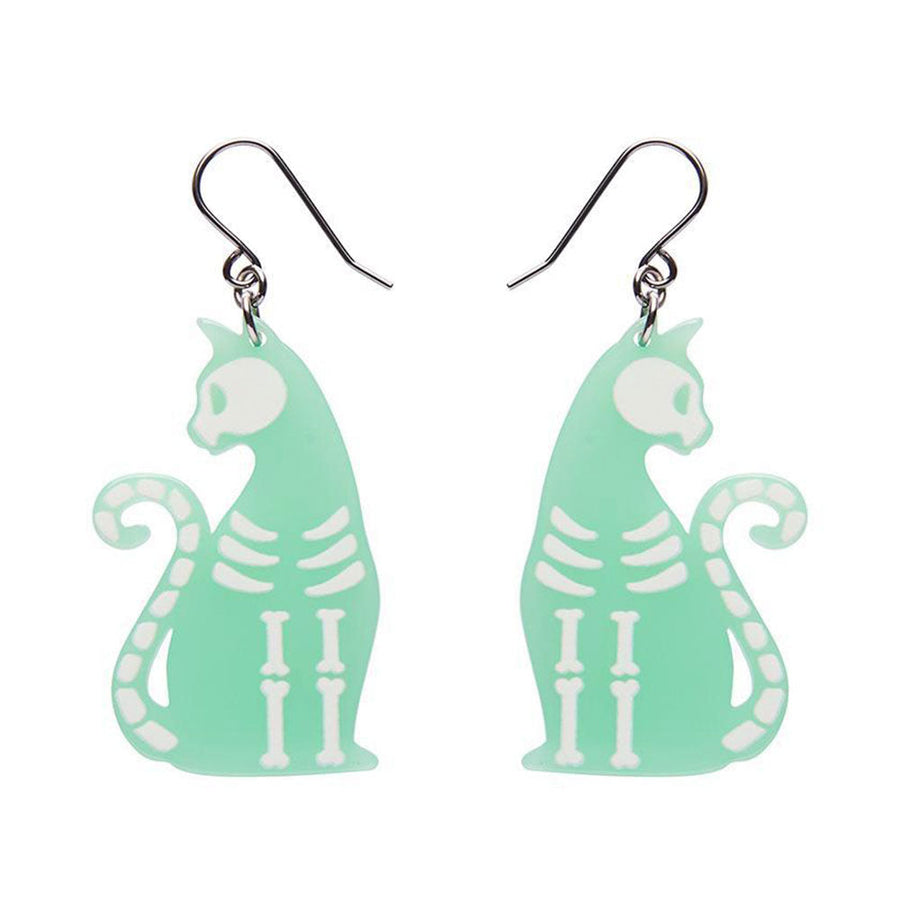 Bone Kitty Drop Earrings - Glow in the Dark (3 Pack) by Erstwilder image