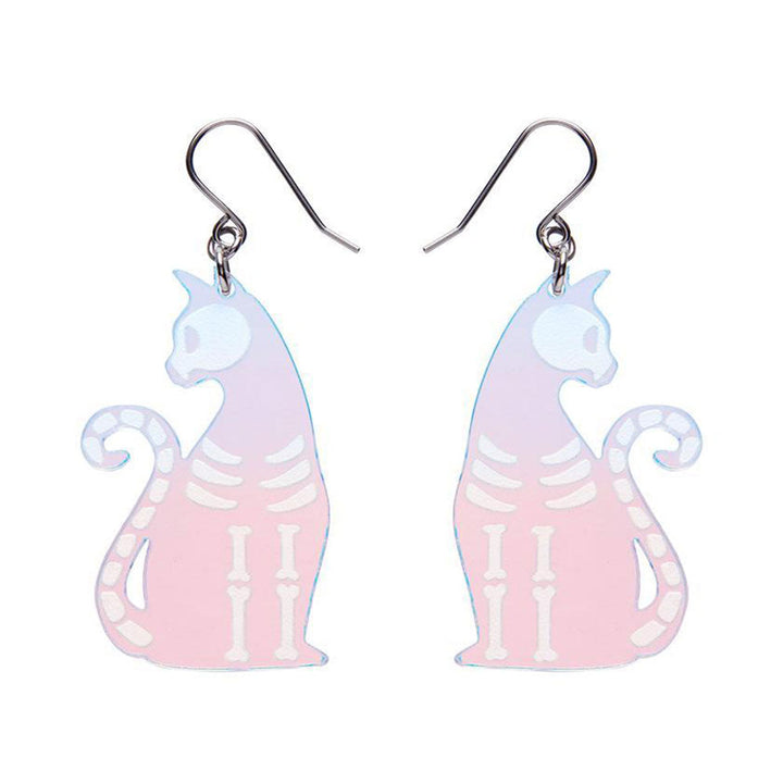 Bone Kitty Drop Earrings - Iridescent (3 Pack) by Erstwilder image