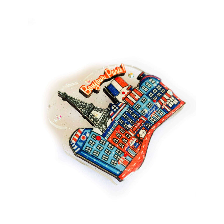 Bonjour Paris Brooch by Rosie Rose Parker