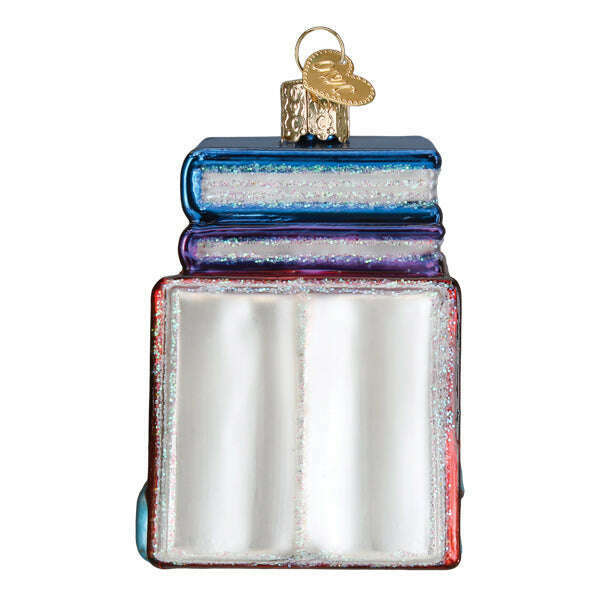 Old World Christmas Book Club Blown Glass Ornament