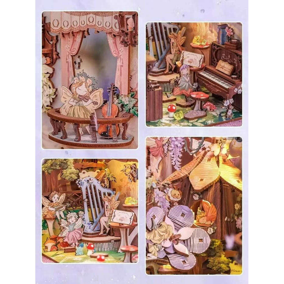Book Nook Wizardi Miniature - Flower Forest Concert Roombox Kit