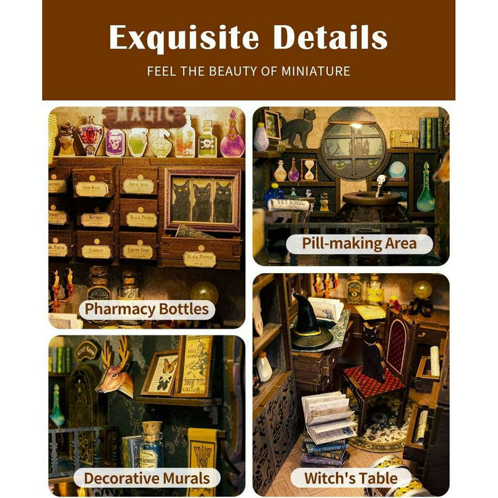 Book Nook Wizardi Miniature - Magic Pharmacist Roombox Kit