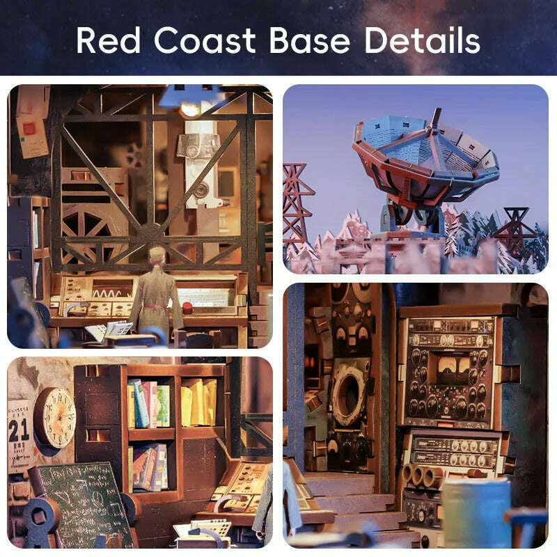 Book Nook Wizardi Miniature - Red Coast Base Roombox Kit