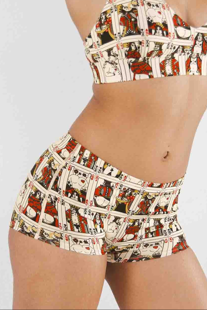 The Bottomless Blackjack | Vintage Playing Cards Modal Boyshort Underwear