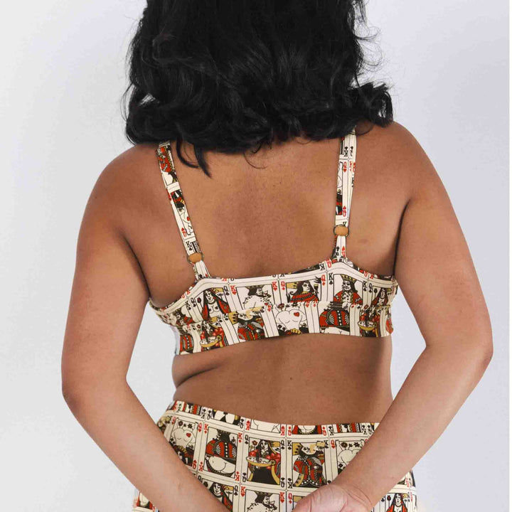 The Bottomless Blackjack | Vintage Playing Cards Boob Hammock™ Busty Bralette