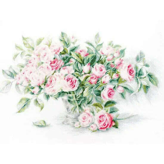 Bouquet of Pink Roses B2286L Counted Cross-Stitch Kit