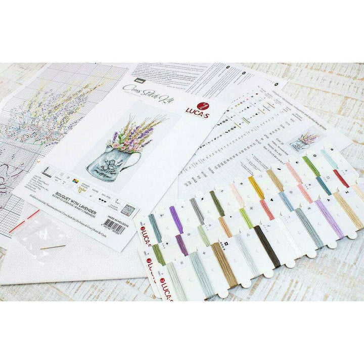 Bouquet with lavender B7008L Counted Cross-Stitch Kit