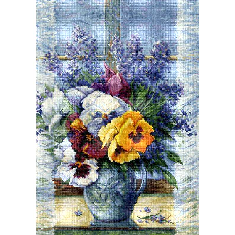 Bouquet with Pansie B7030L Counted Cross-Stitch Kit