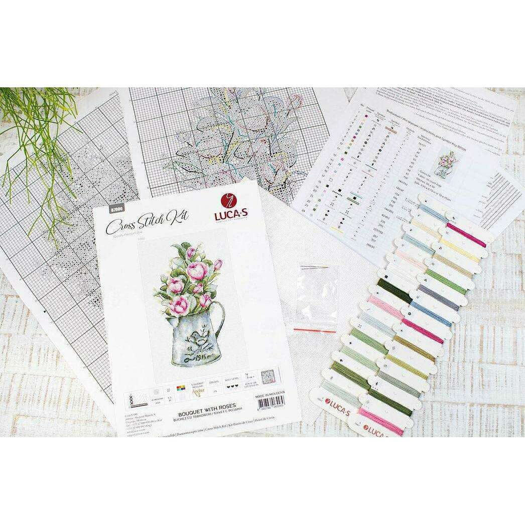 Bouquet with roses B7006L Counted Cross-Stitch Kit
