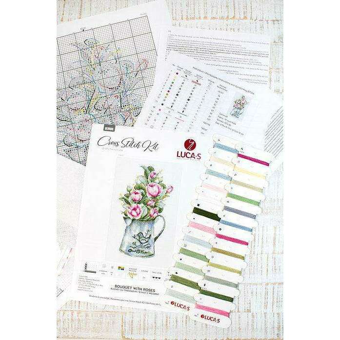 Bouquet with roses B7006L Counted Cross-Stitch Kit