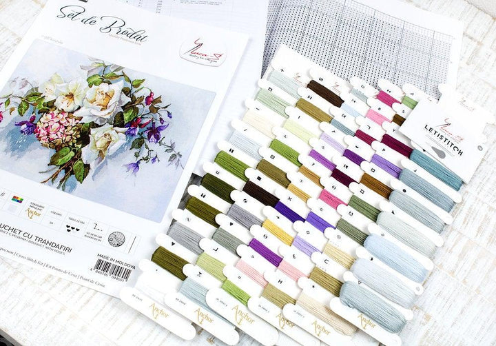 Bouquet with Roses BA2363L Counted Cross-Stitch Kit