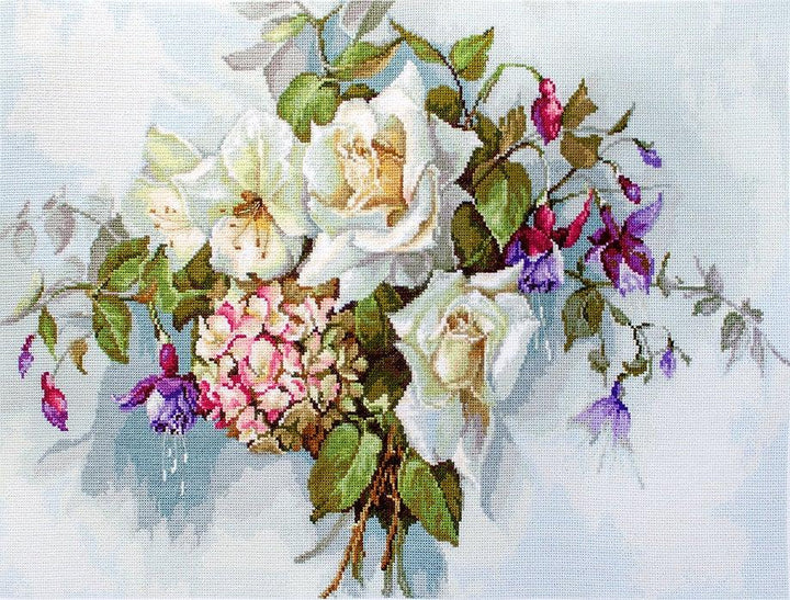 Bouquet with Roses BA2363L Counted Cross-Stitch Kit