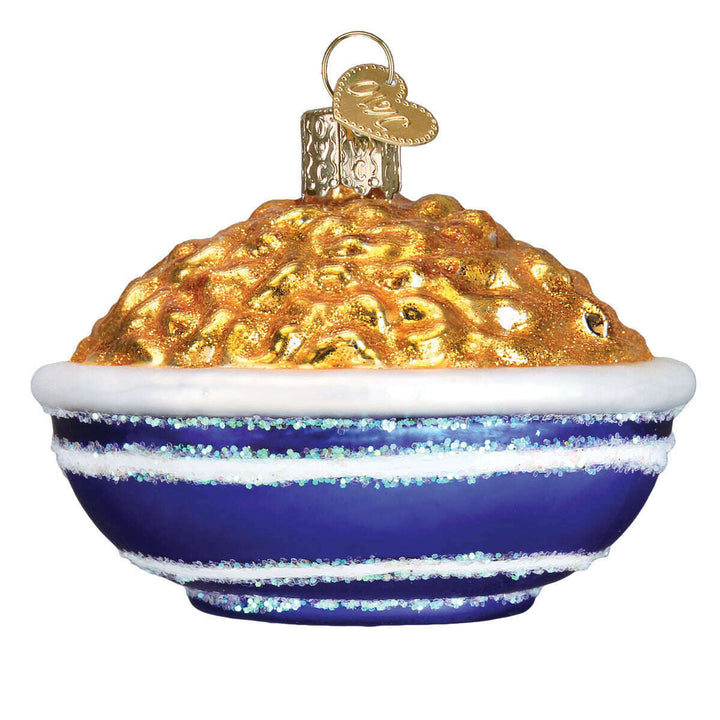 Old World Christmas Bowl Of Mac & Cheese Blown Glass Ornament