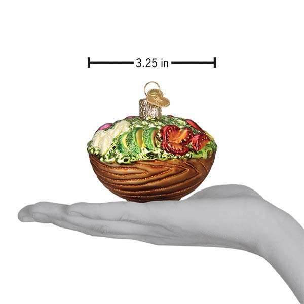 Old World Christmas Bowl of Salad Blown Glass Ornament