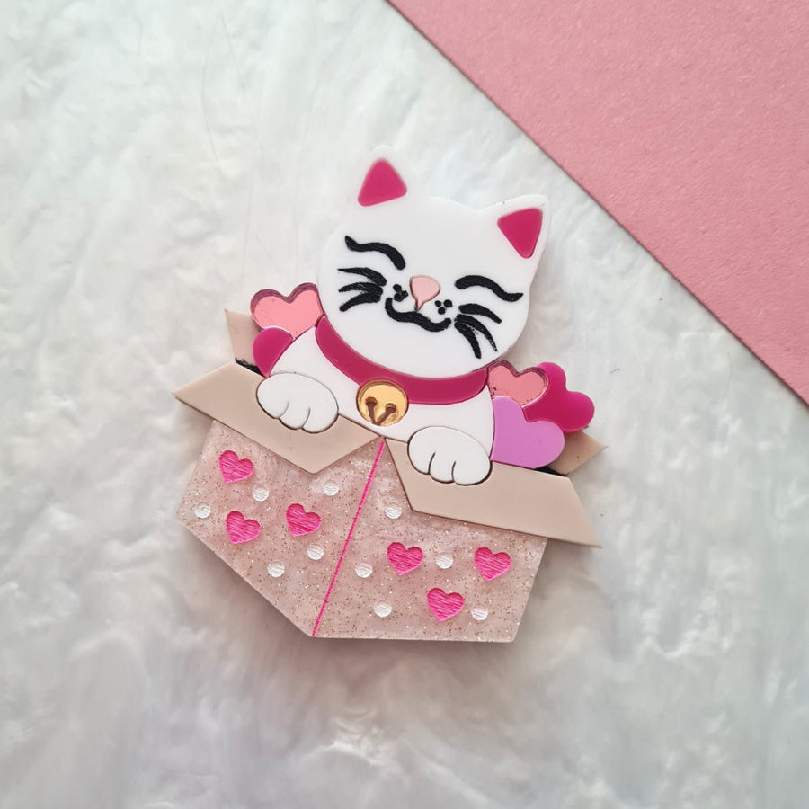 Box of Love Kitty Necklace by Cherryloco Jewellery 