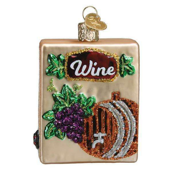 Old World Christmas Boxed Wine Blown Glass Ornament