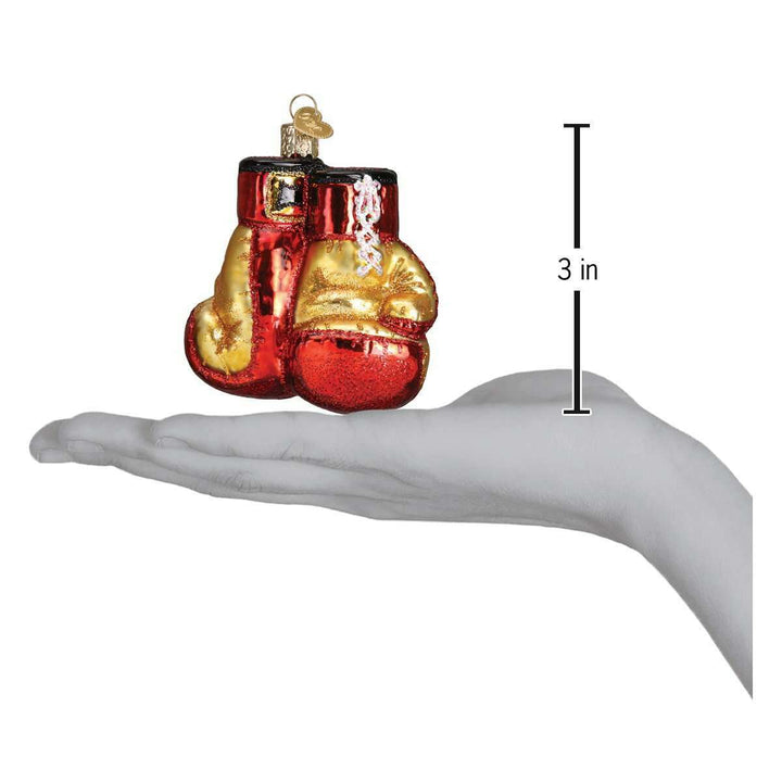 Old World Christmas Boxing Gloves Blown Glass Ornament
