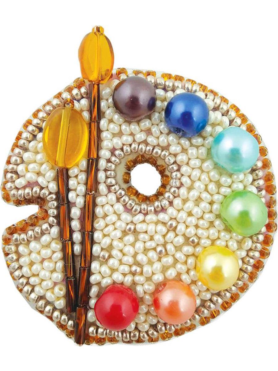 BP-223C Beadwork kit for creating brooch Crystal Art "Palette"