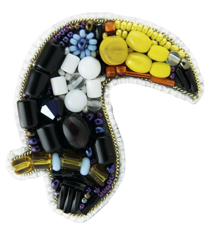 BP-260C Beadwork kit for creating brooch Crystal Art "Toucan"