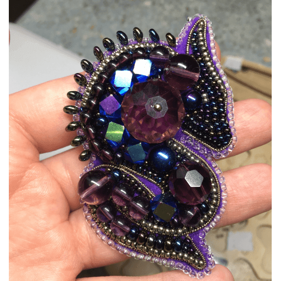 BP-268C Beadwork kit for creating brooch Crystal Art "The Dragon"