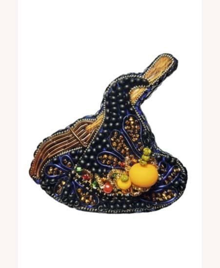 Beadwork kit for creating brooch Crystal Art Magic of autumn BP-369C