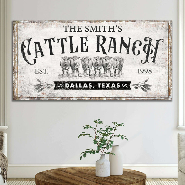 Branded Cattle Ranch Sign VI