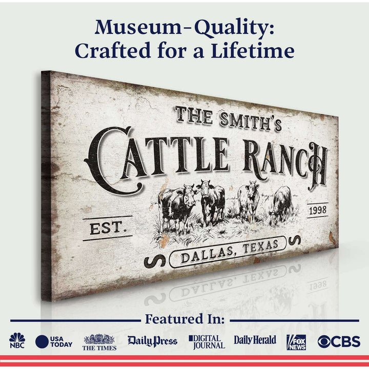 Branded Cattle Ranch Sign