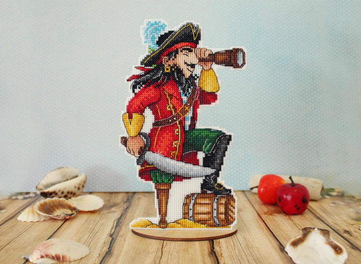 Brave Pirate SR-450 Plastic Canvas Counted Cross Stitch Kit