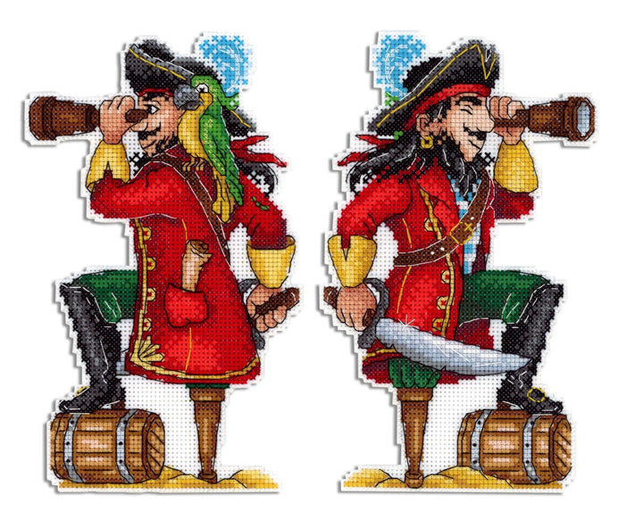 Brave Pirate SR-450 Plastic Canvas Counted Cross Stitch Kit
