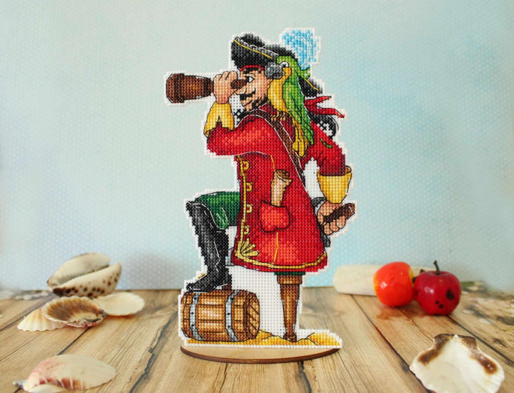 Brave Pirate SR-450 Plastic Canvas Counted Cross Stitch Kit