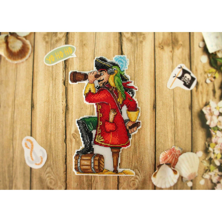 Brave Pirate SR-450 Plastic Canvas Counted Cross Stitch Kit