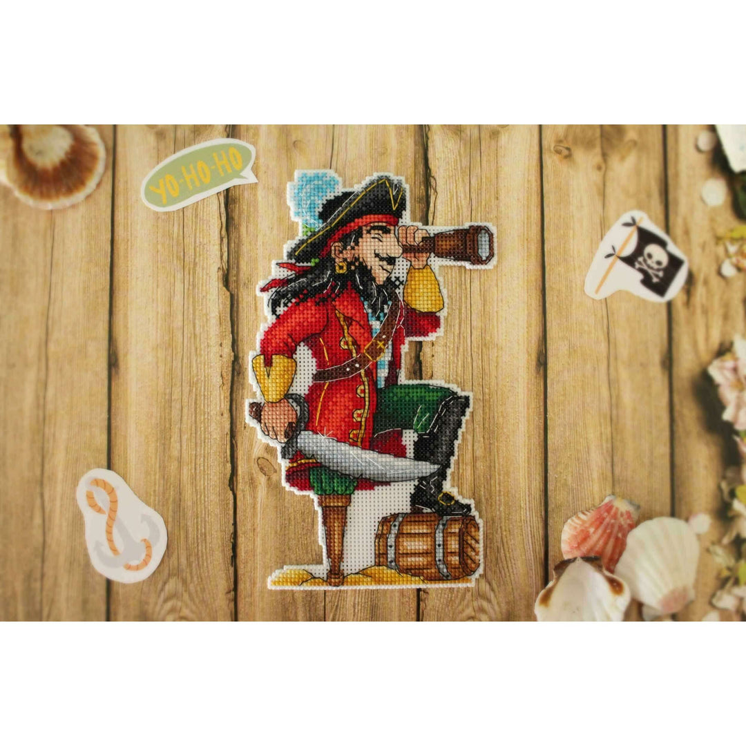 Brave Pirate SR-450 Plastic Canvas Counted Cross Stitch Kit