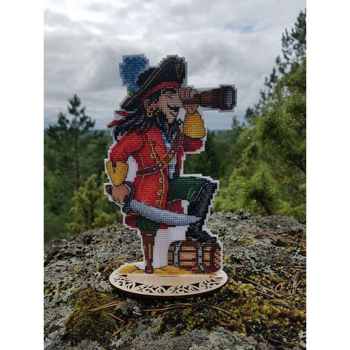 Brave Pirate SR-450 Plastic Canvas Counted Cross Stitch Kit