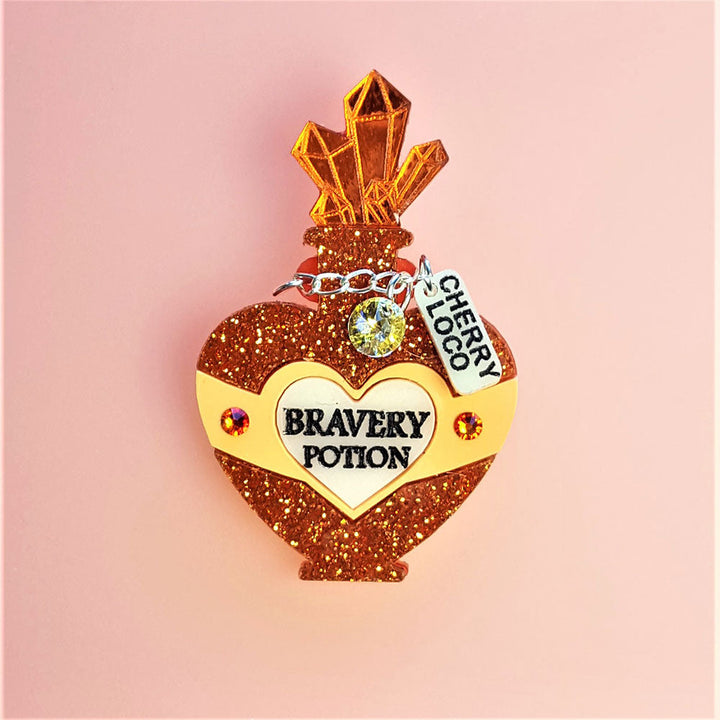 Bravery Potion Brooch by Cherryloco Jewellery 2