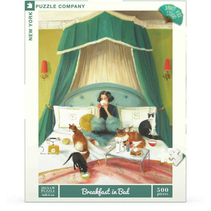 Breakfast in Bed Puzzle Featuring Artwork of Janet Hill