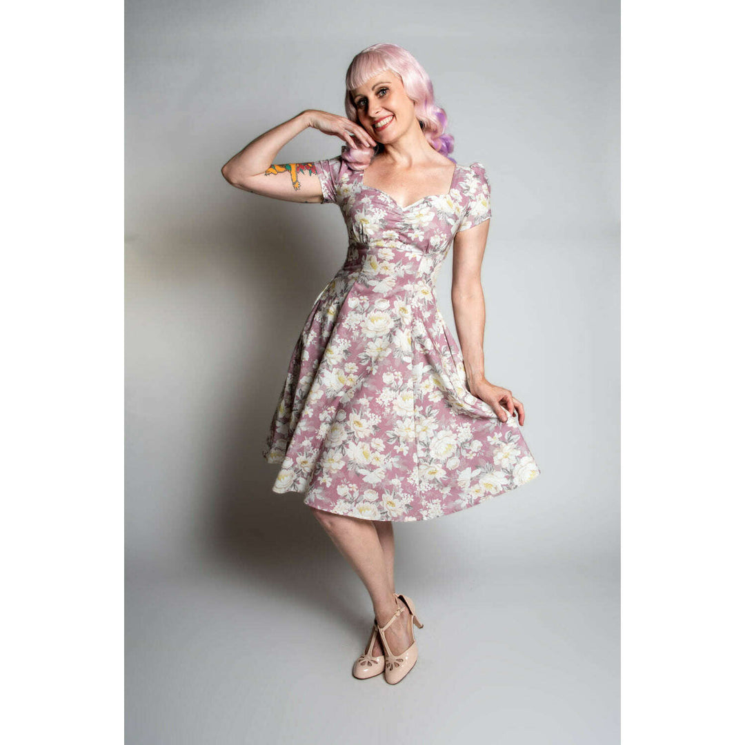 Bree Dress - Huntington Gardens, Mauve *sale