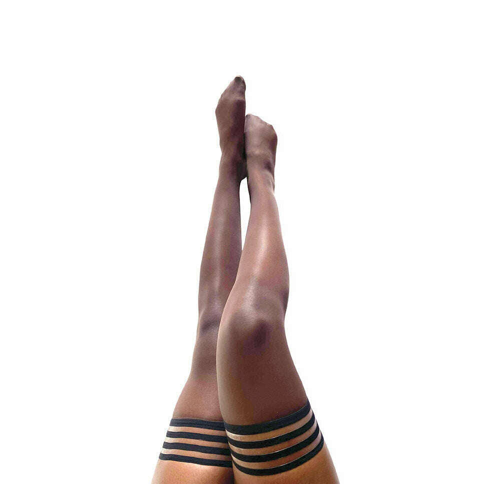 Bridal Chocolate Marissa Thigh Highs. Petite to Plus Size
