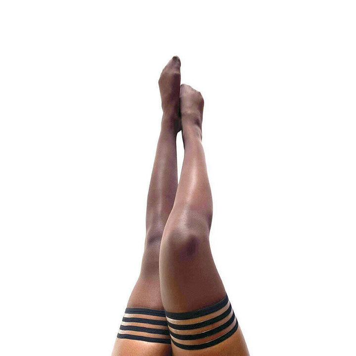Bridal Chocolate Marissa Thigh Highs. Petite to Plus Size