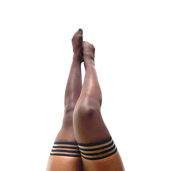 Bridal Chocolate Marissa Thigh Highs. Petite to Plus Size