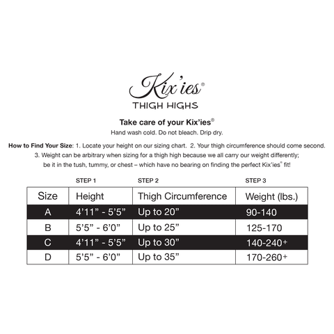 Bridal Jenny Thigh-Highs. Petite to Plus Size