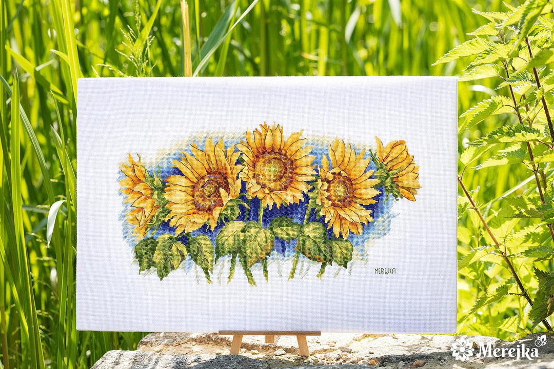 Bright Sunflowers K-125 Counted Cross-Stitch Kit