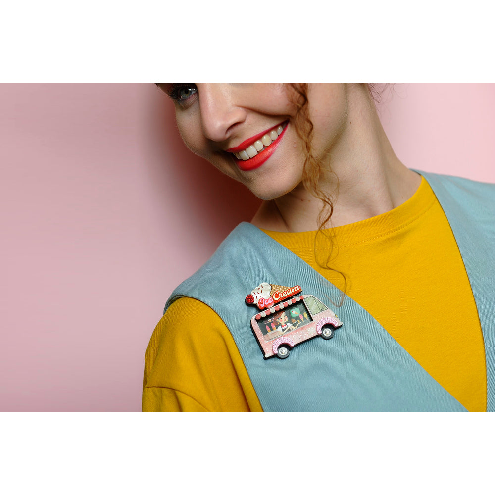 Ice Cream Truck Brooch by Laliblue 3