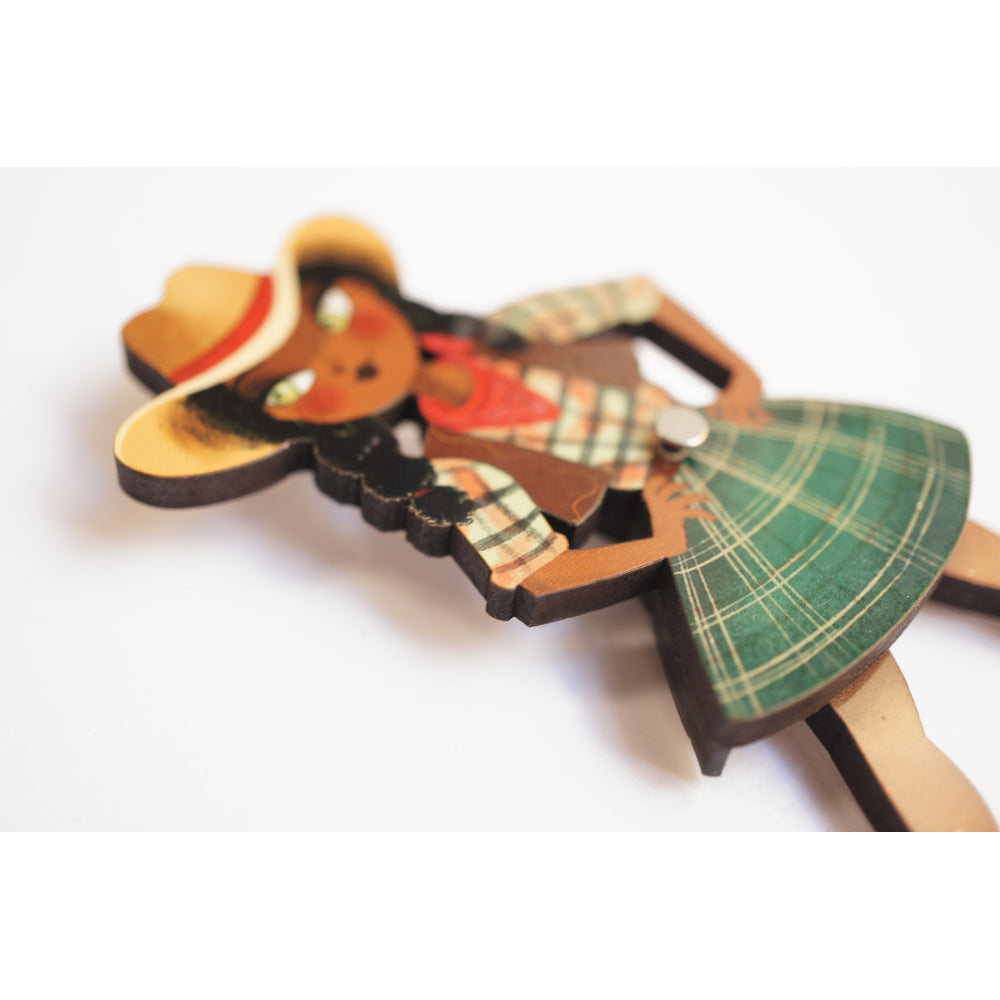 Country girl dancing Brooch by Laliblue 2