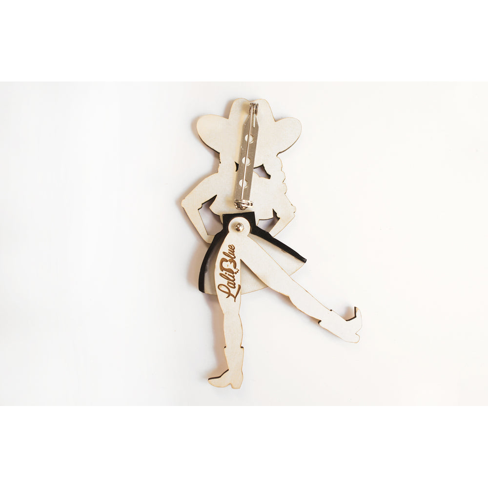 Country girl dancing Brooch by Laliblue 3