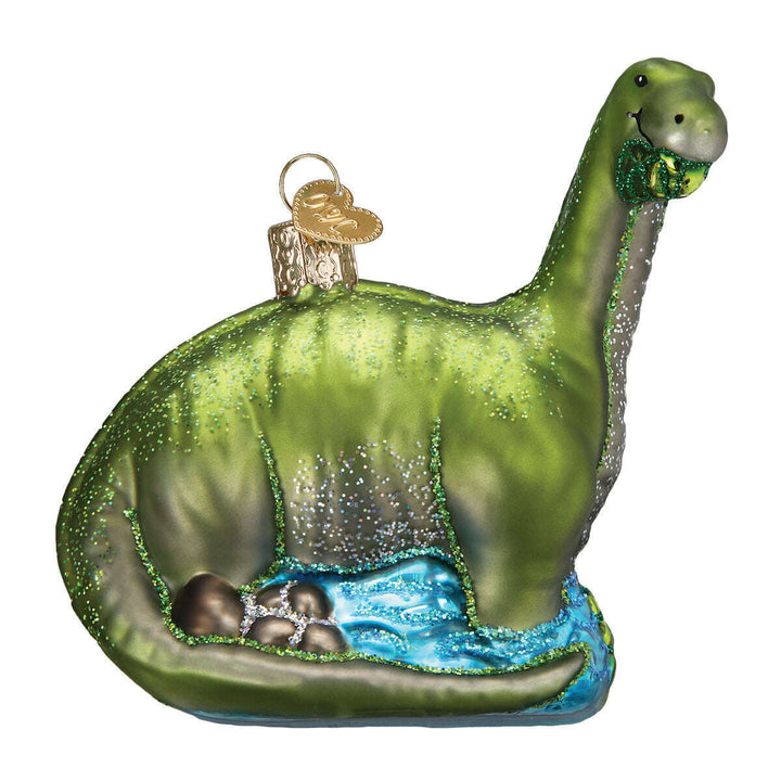 Old World Christmas Brontosaurus Blown Glass Ornament